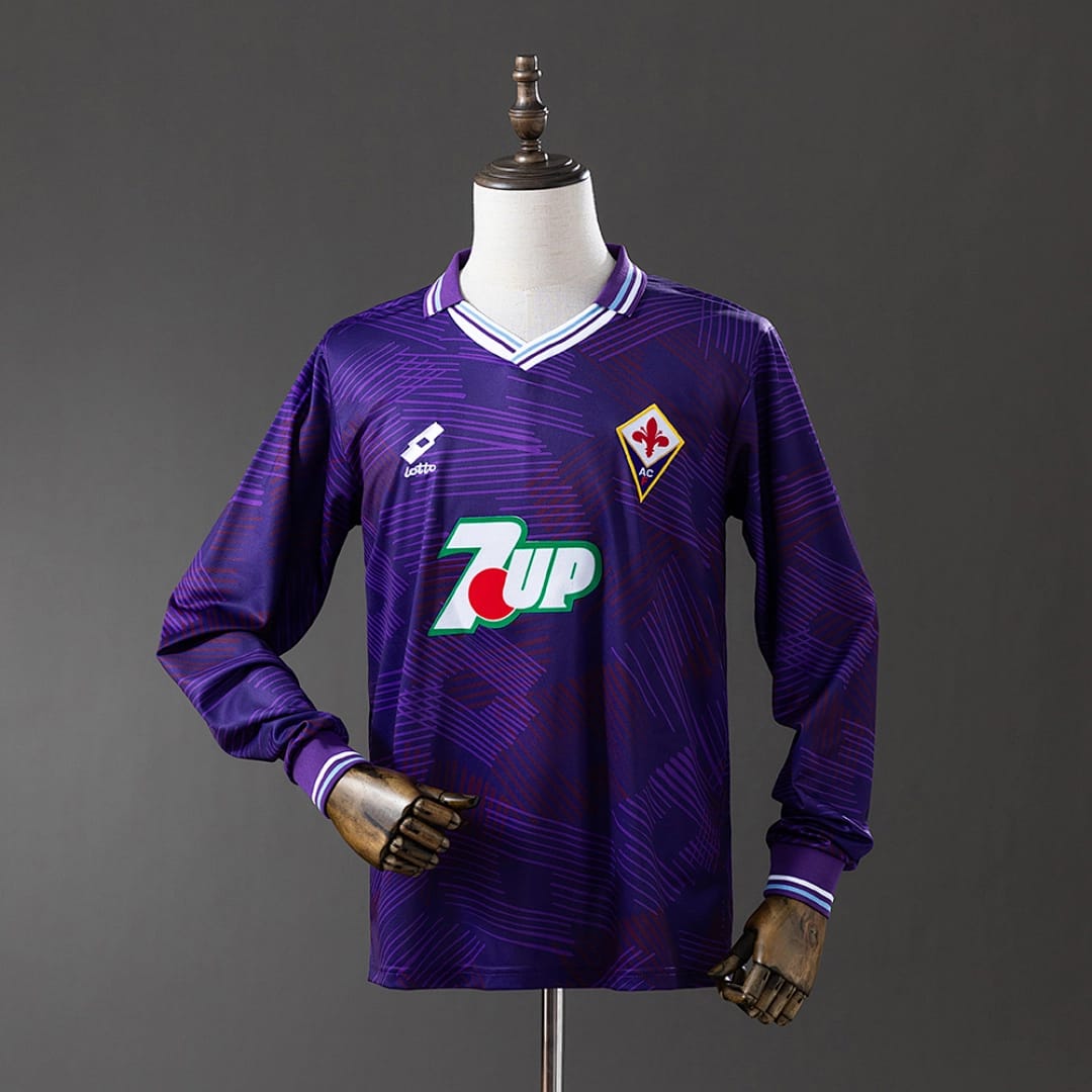 Camisola Principal da Fiorentina 1992/1993 (Retro, Manga Longa) - Vista 1