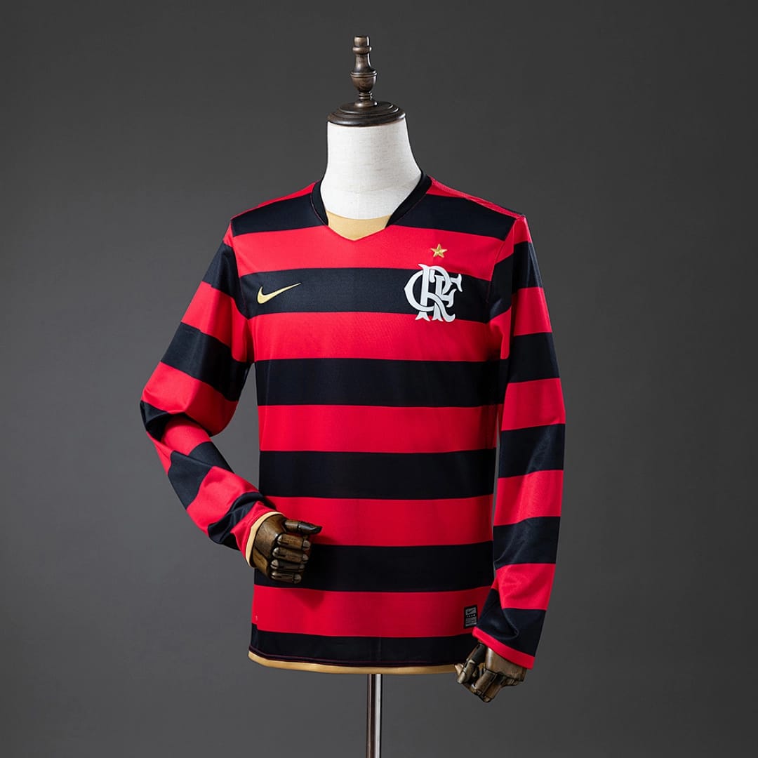 Camisola Principal do Flamengo 2008/2009 (Retro, Manga Longa) - Vista 1
