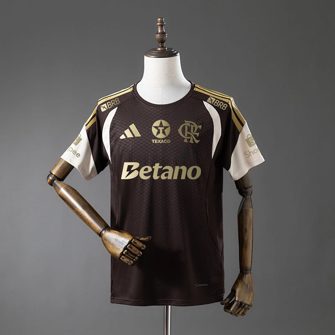 Camisola Flamengo 2026/27 Treino Castanho All Sponsor - Vista 1