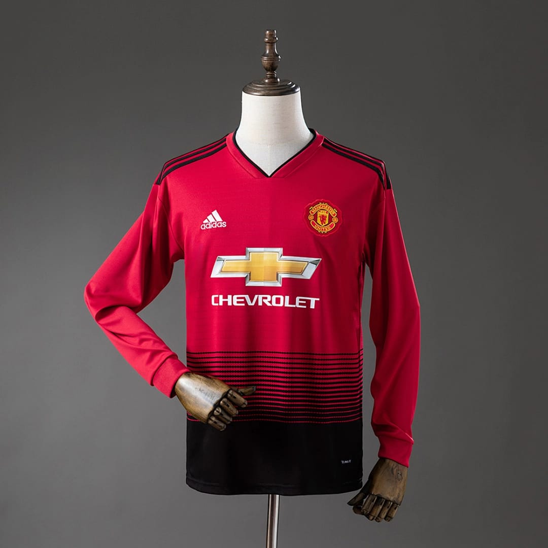 Camisola Principal do Manchester United (Retro, Manga Longa) (2) - Vista 1