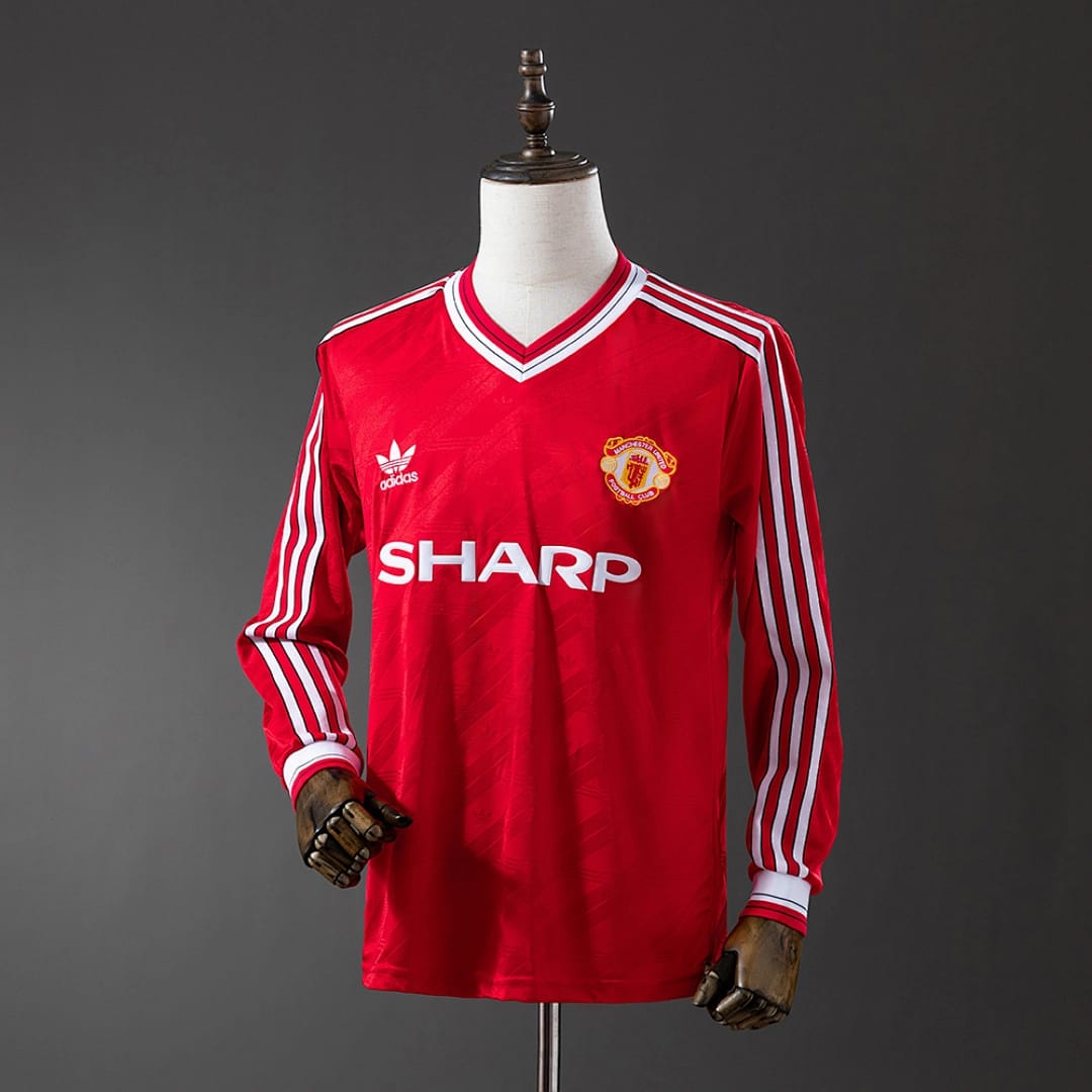 Camisola 2 Alternativa do Manchester United 1986 (Retro, Manga Longa) - Vista 1