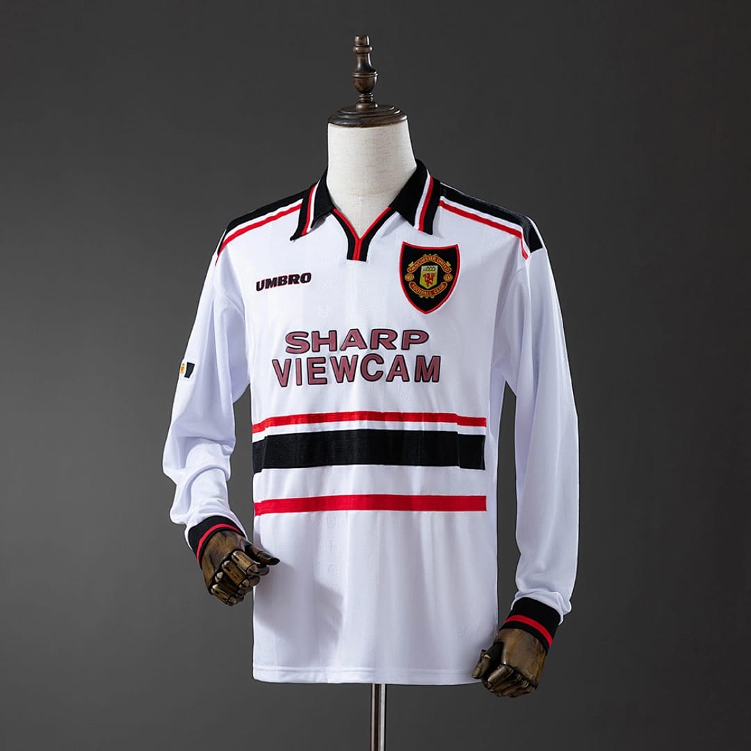 Camisola Alternativa do Manchester United 1998 (Retro, Manga Longa) - Vista 1