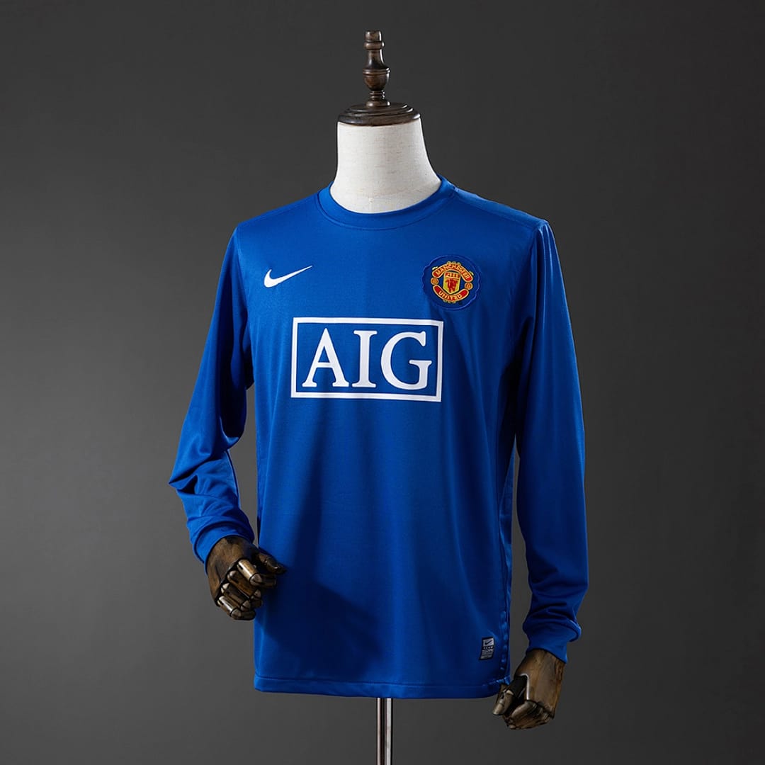 Camisola 2 Alternativa do Manchester United 2008/2009 (Retro, Manga Longa) - Vista 1