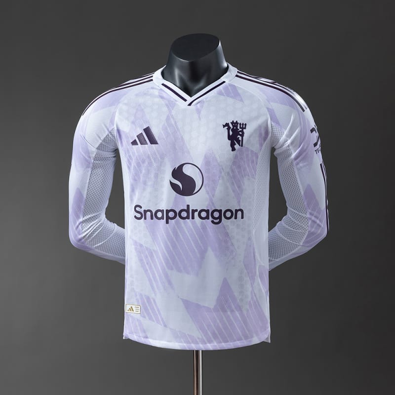 Manchester United 25/26 Away manga-longa versão jogador - Vista 1