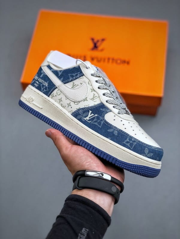Nk Air Force 1'07 Low LV Fluorescente Tie-Dye Denim - Vista 1