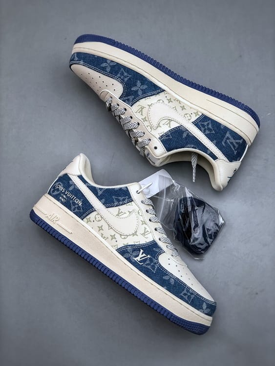 Nk Air Force 1'07 Low LV Fluorescente Tie-Dye Denim - Vista 2
