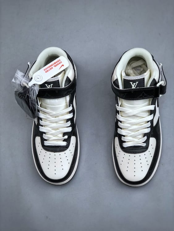 Nk Air Force 107 Mid Bege e Preto - Vista 6