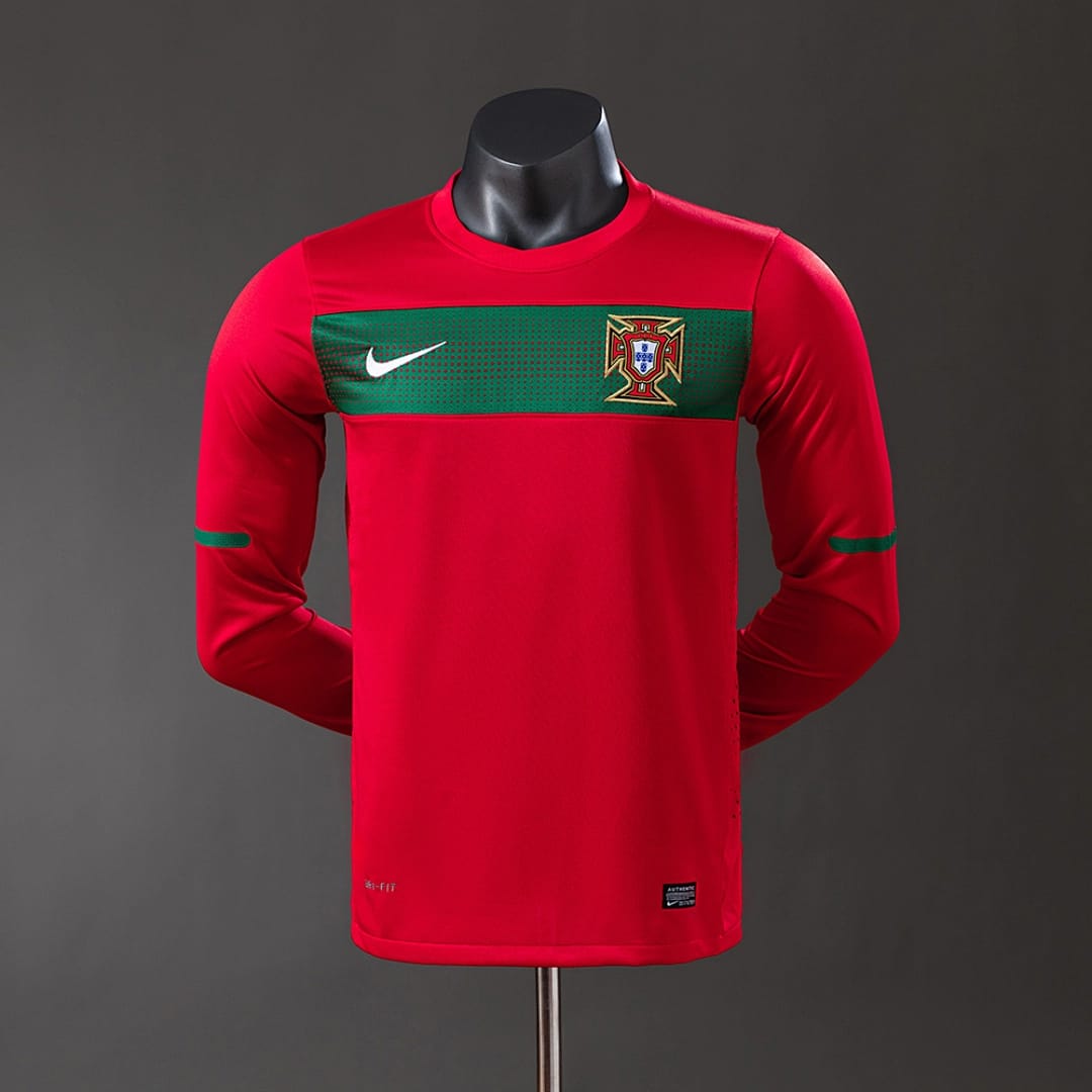 Camisola Principal de Portugal 2010 (Retro, Versao Jogador, Manga Longa) - Vista 1
