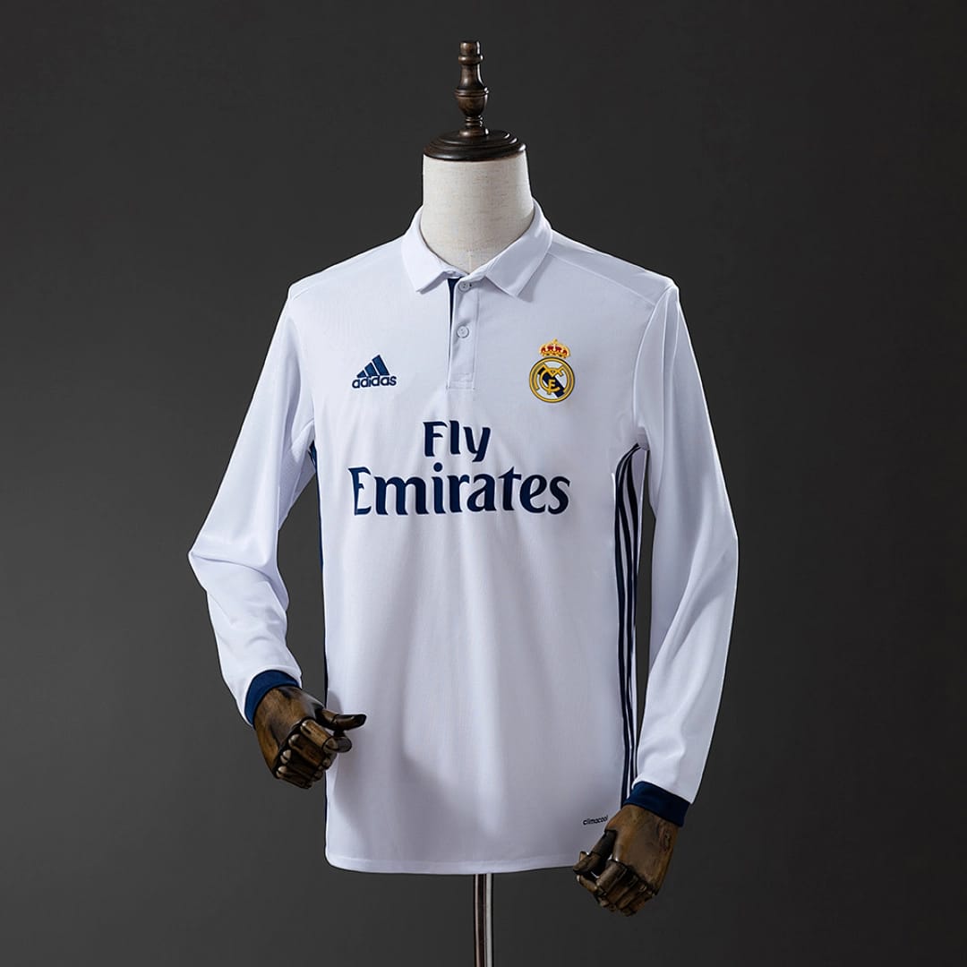Camisola Principal do Real Madrid 2016/2017 (Retro, Manga Longa) - Vista 1