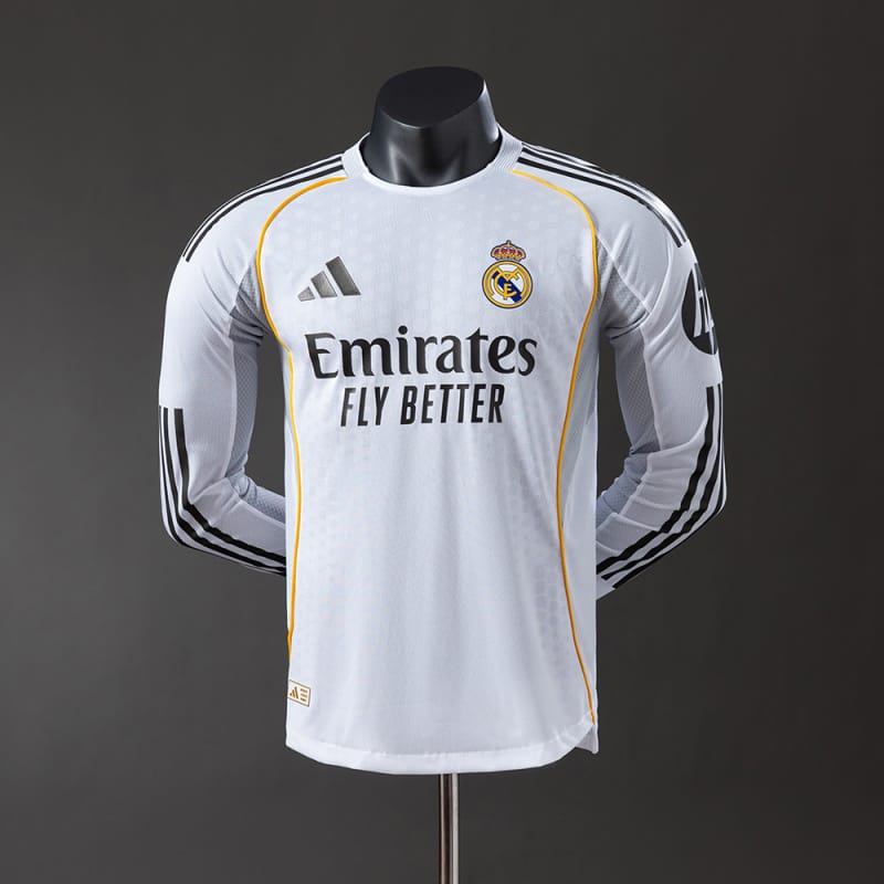 Real Madrid 25/26 manga-longa Home versão jogador - Vista 1