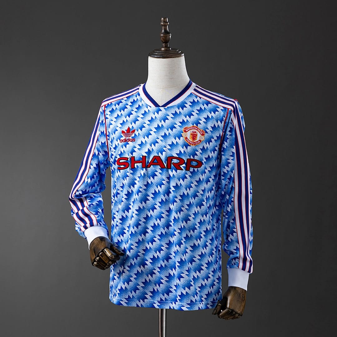 Camisola Alternativa do Manchester United (Retro, Manga Longa) - Vista 1