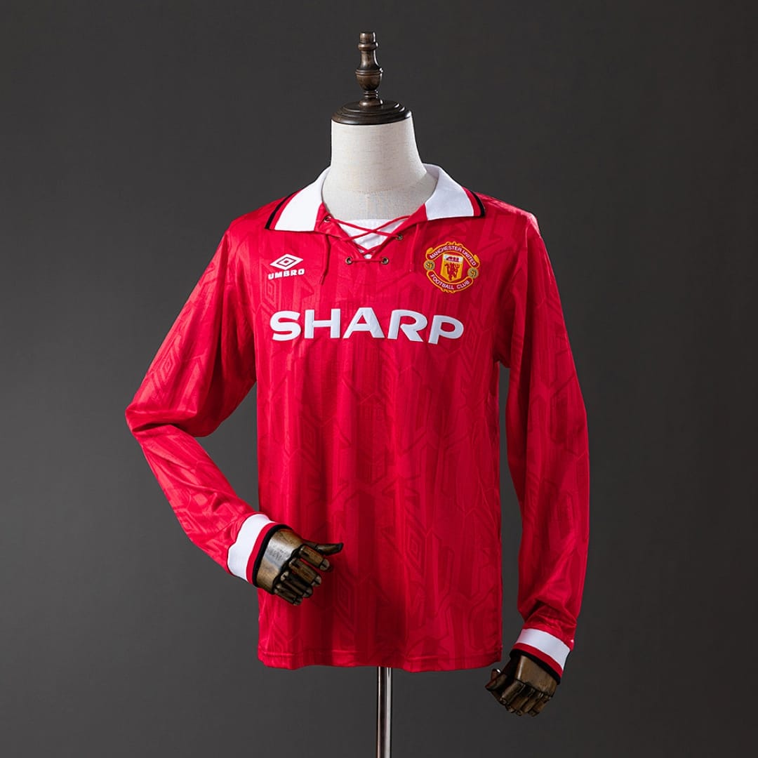 Camisola Principal do Manchester United (Retro, Manga Longa) (3) - Vista 1