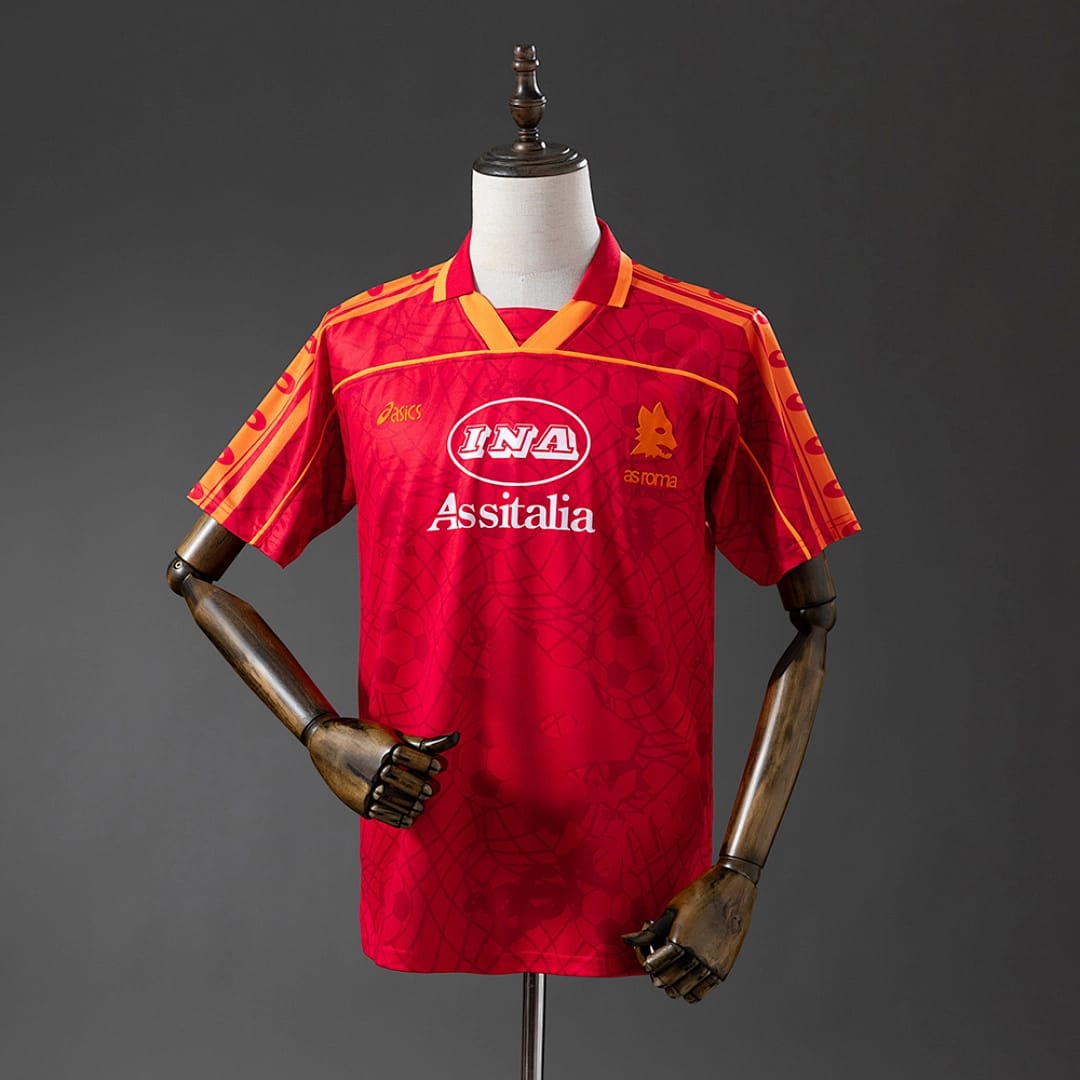 Camisola Principal do AS Roma 1995/1996 (Retro) - Vista 1