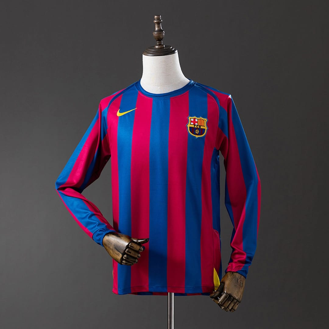 Camisola Principal do FC Barcelona 2005/2006 (Retro, Manga Longa) (2) - Vista 1