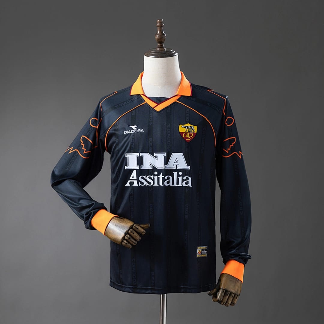 Camisola Terceira do AS Roma 1999/2000 (Retro, Manga Longa) - Vista 1