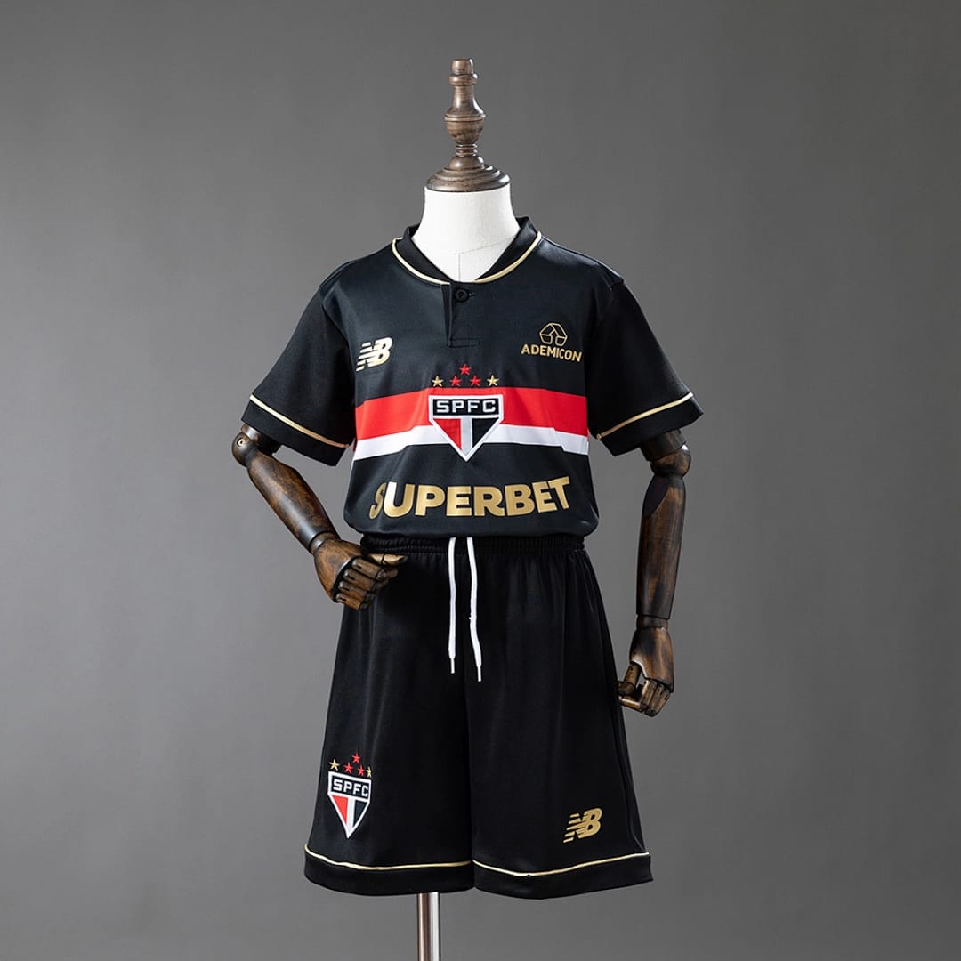 Kit Crianca Sao Paulo FC Terceira 2025/2026 - Vista 1