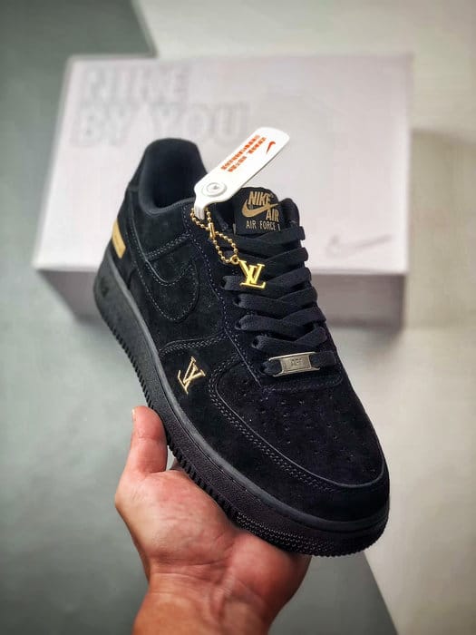 Air Force 1 Low 'By You' Corda Preta Camurça - Vista 1