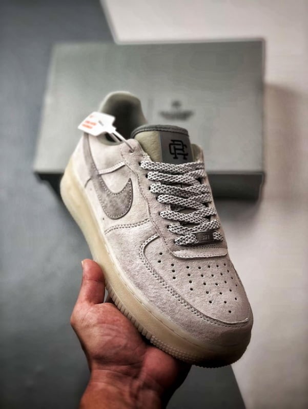 Air Force 1 Low Campeão Cinza Camurça - Vista 1