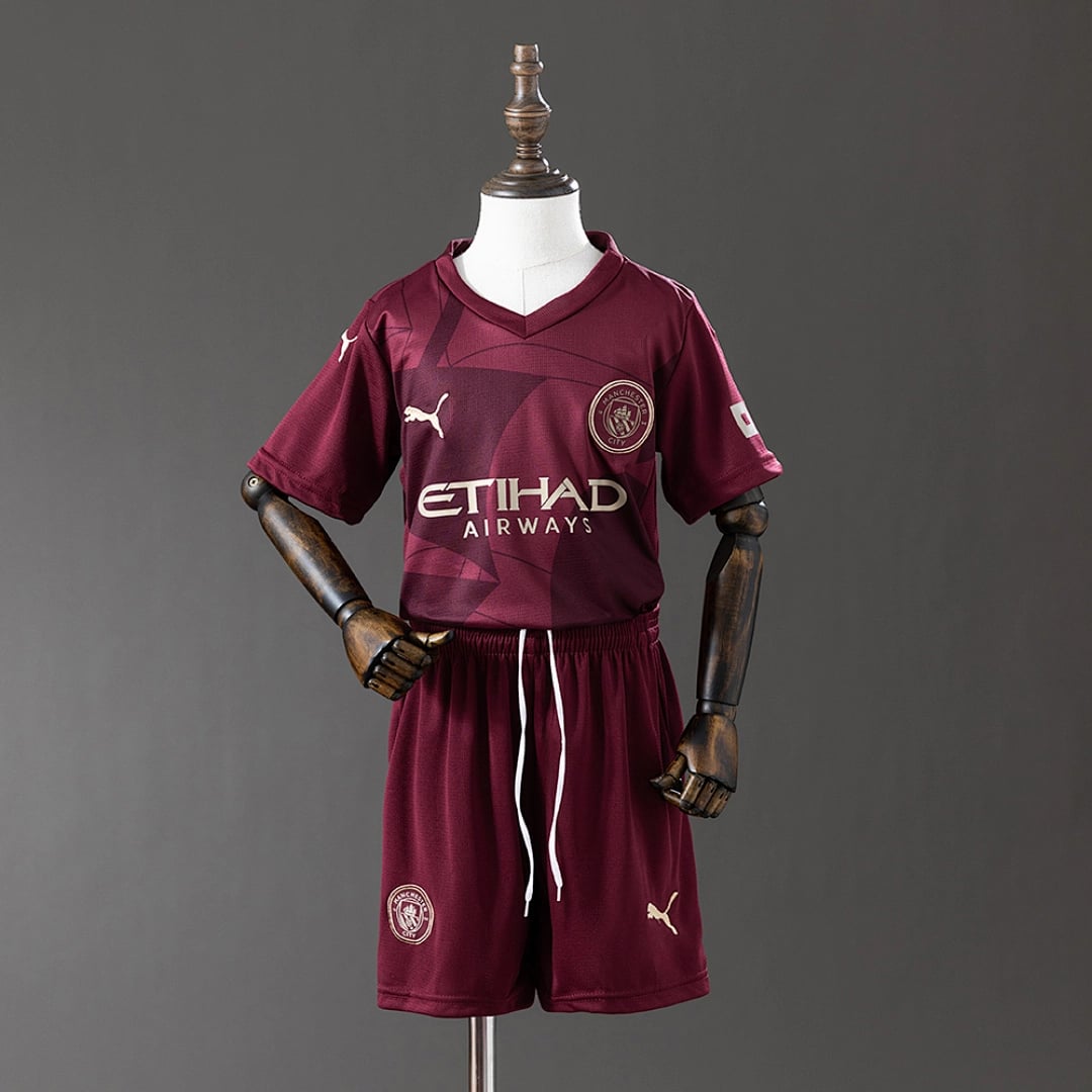 Kit Crianca Manchester City Terceira 2024/2025 - Vista 1