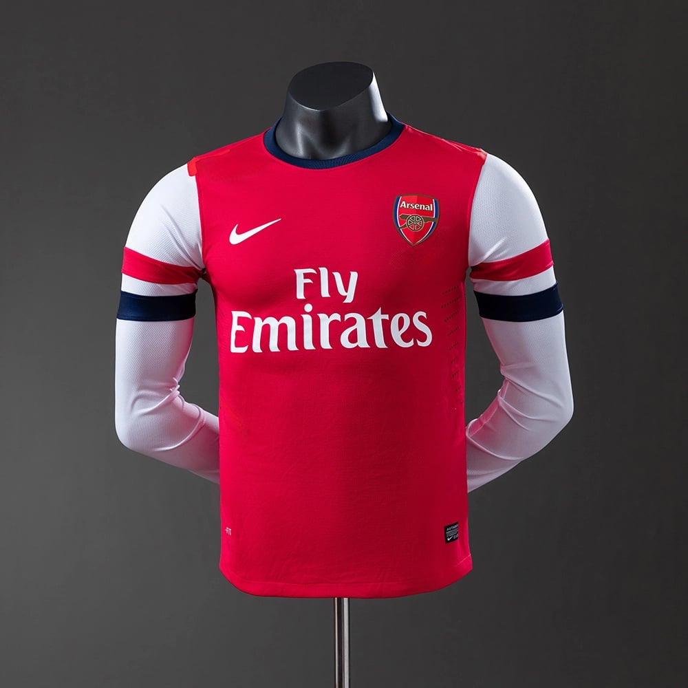 Camisola Arsenal 2012/13 Principal Manga Comprida Retro Versão Jogador - Vista 1