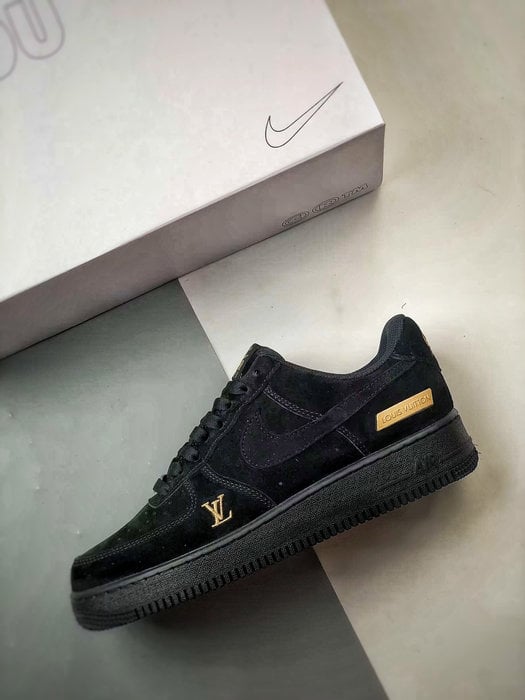 Air Force 1 Low 'By You' Corda Preta Camurça - Vista 3