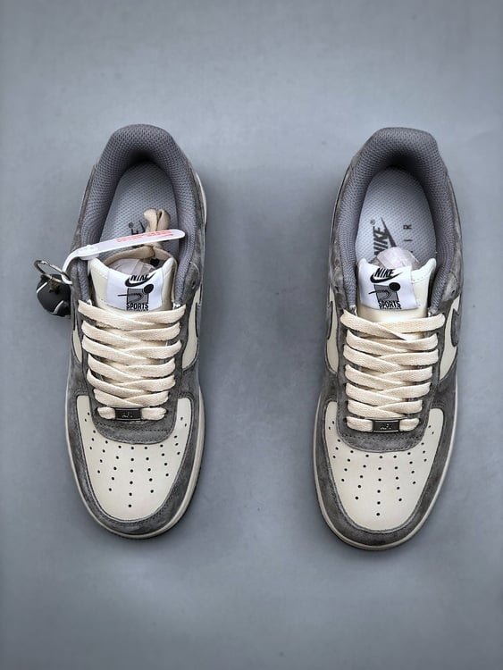 Stussy x Nike Air Force 1 Low 07 Cinza - Vista 5