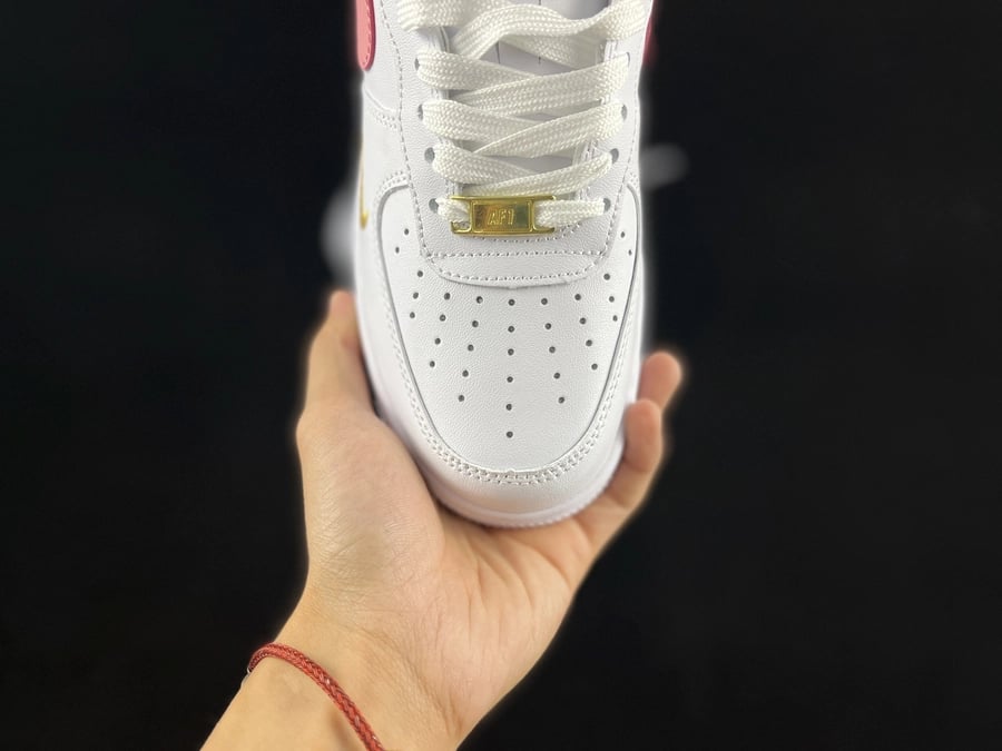 Air Force 1 Low Mini Swoosh Branco Rosa - Vista 3