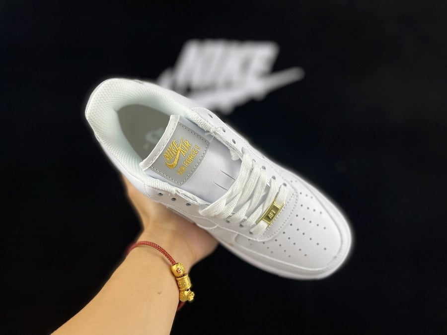 Air Force 1 Low Mini Swoosh Branco Cinza - Vista 3