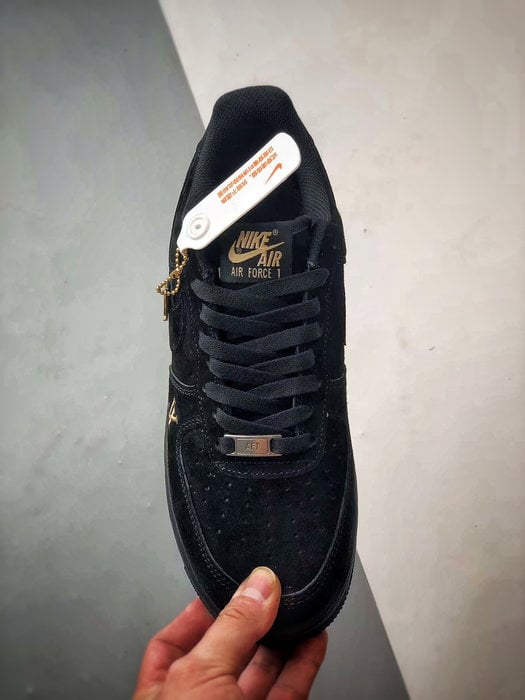 Air Force 1 Low 'By You' Corda Preta Camurça - Vista 2