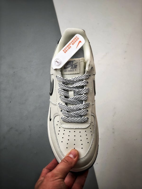 ACW x Air Force 1 Low Creme, Preto e Cinza - Vista 9