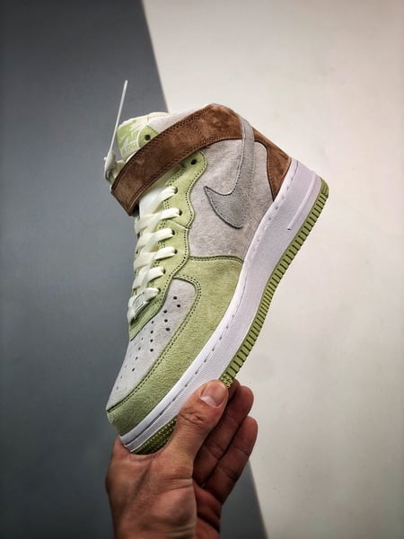Air Force 107 Mid Verde Claro e Cinzento Meio Alto - Vista 8