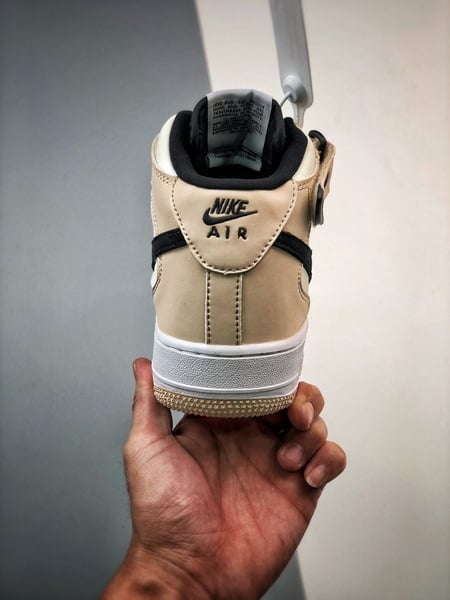 Air Force 107 Mid Bege Amarelo e Preto Meio Alto - Vista 8