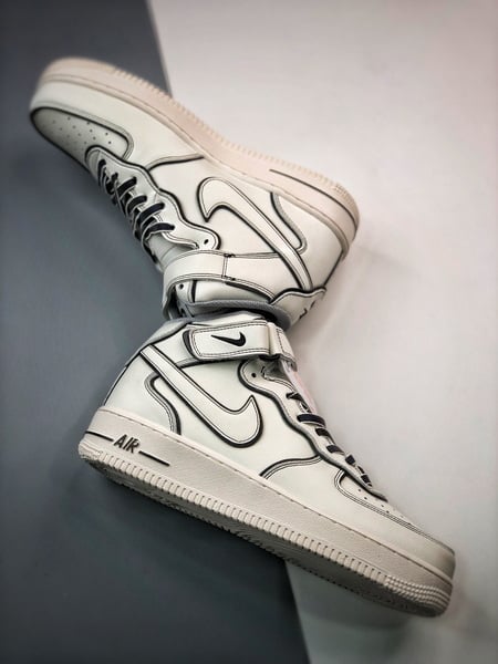 Air Force 107 Mid Bege e Preto - Vista 2