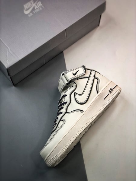 Air Force 107 Mid Bege e Preto - Vista 5
