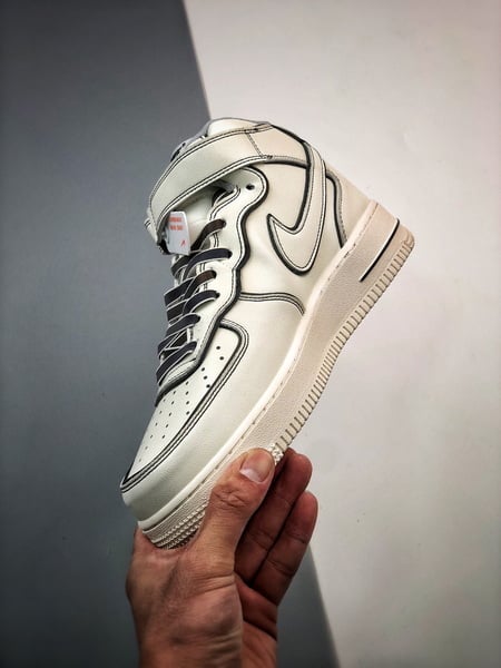 Air Force 107 Mid Bege e Preto - Vista 7