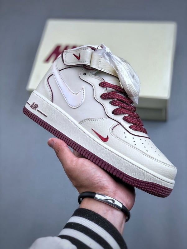 Air Force 107 Mid Vinho Perolado Pequeno Gancho - Vista 1
