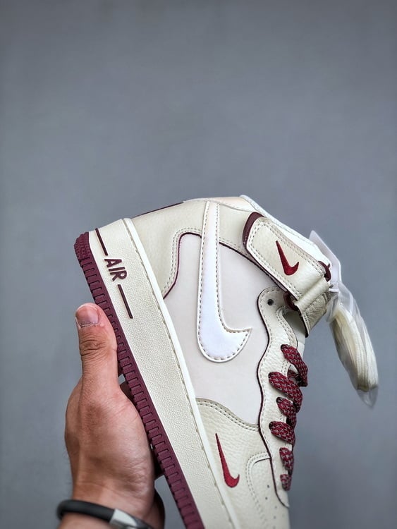 Air Force 107 Mid Vinho Perolado Pequeno Gancho - Vista 5