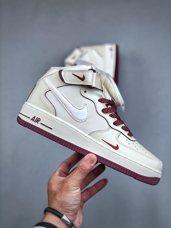 Air Force 107 Mid Vinho Perolado Pequeno Gancho - Vista 7