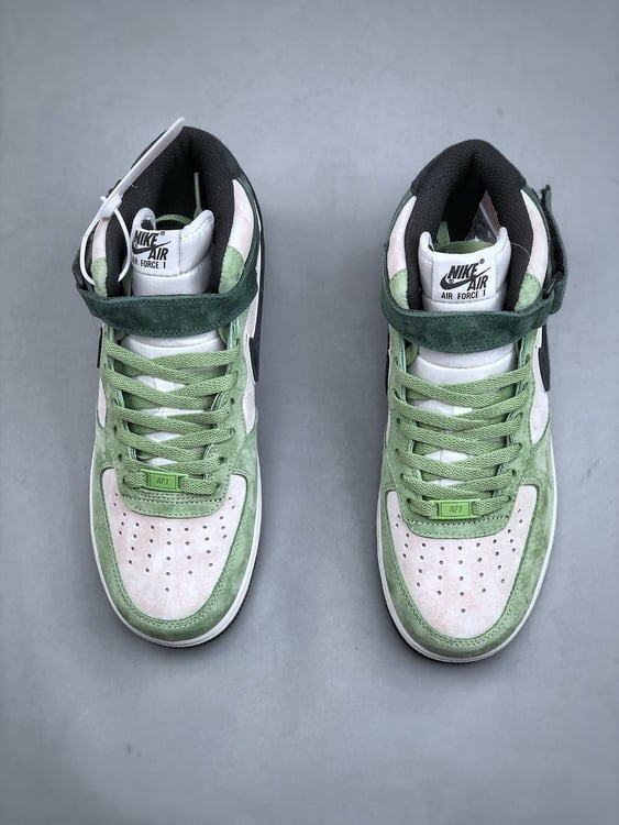 Air Force 107 Mid Preto e Verde Militar - Vista 6