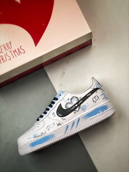 Air Force 1 '07 Low Qixi Limitado Branco, Preto e Azul - Vista 8