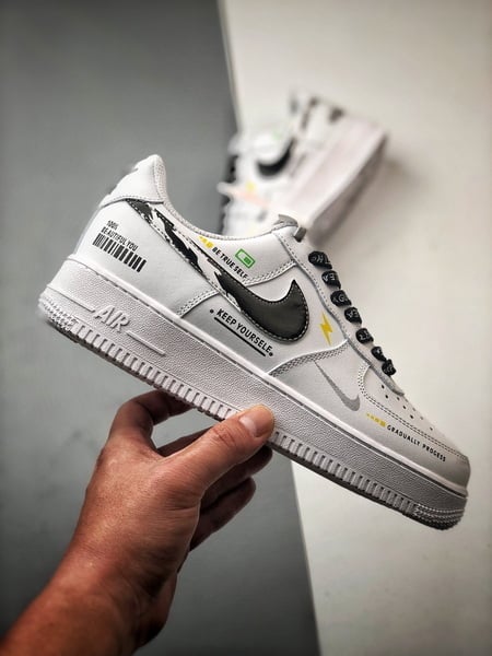Air Force 1 '07 Low Internet Branco e Preto Graffiti - Vista 7