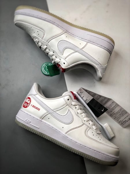 Air Force 1 '07 Low Raspável Branco e Vermelho - Vista 6