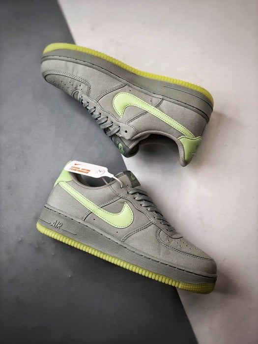 Air Force 1 '07 Low Canvas Cinza e Verde - Vista 6