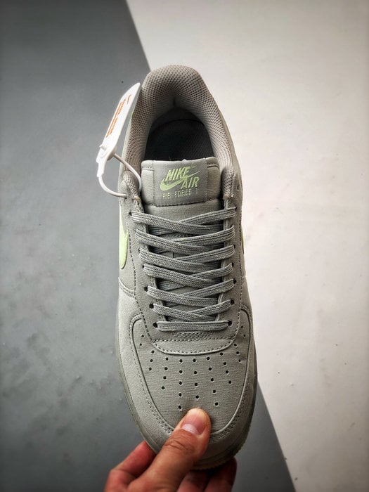 Air Force 1 '07 Low Canvas Cinza e Verde - Vista 9