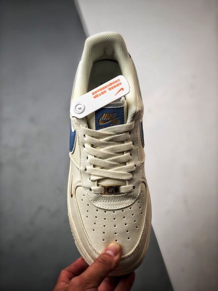 Air Force 1 '07 Low Lona Off-White e Azul - Vista 9
