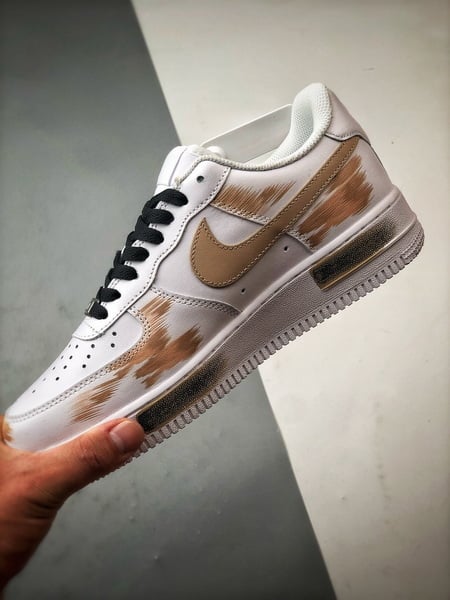 Air Force 1 '07 Low Três Ganchos Branco, Preto e Marrom - Vista 5