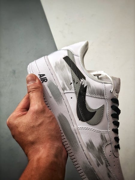 Air Force 1 '07 Low Hook Rutura Branco, Cinza e Preto - Vista 2