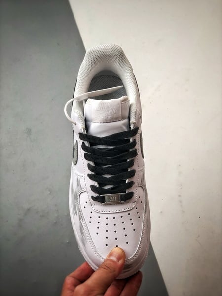Air Force 1 '07 Low Hook Rutura Branco, Cinza e Preto - Vista 9