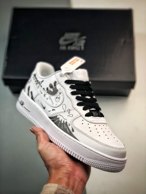 Air Force 1 '07 Low Onda Branco e Preto - Vista 1