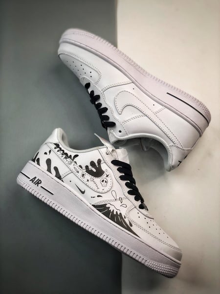 Air Force 1 '07 Low Onda Branco e Preto - Vista 6